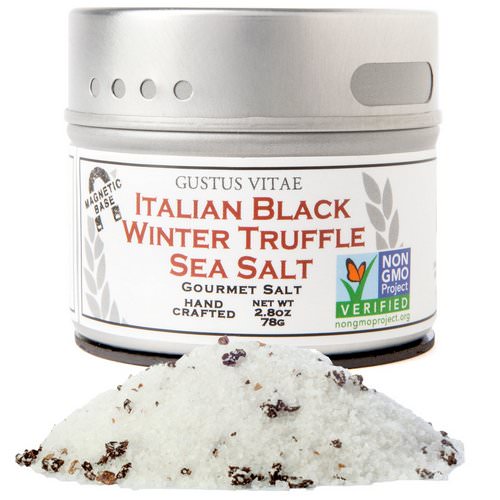 Gustus Vitae, Gourmet Salt, Italian Black Truffle Sea Salt, 2.8 oz (76 g) فوائد