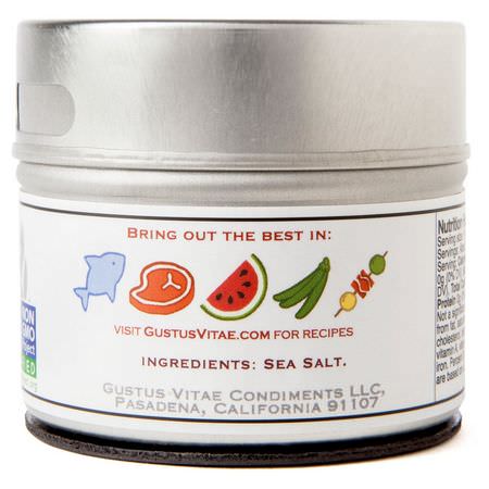Gustus Vitae, Gourmet Salt, Natural Smoked Sea Salt, 3 oz (84 g):ملح البحر