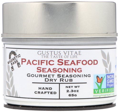 Gustus Vitae, Gourmet Seasoning Dry Rub, Pacific Seafood Seasoning, 2.3 oz (65 g) فوائد