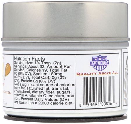 Gustus Vitae, Gourmet Seasoning Dry Rub, Smoked Espresso Sea Salt, 2.3 oz (65 g):الملح ,الت,ابل