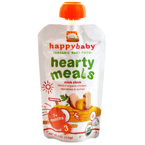 Happy Family Organics, Organic Baby Food, Hearty Meals, Chick Chick, Stage 3, 4 oz (113 g) فوائد