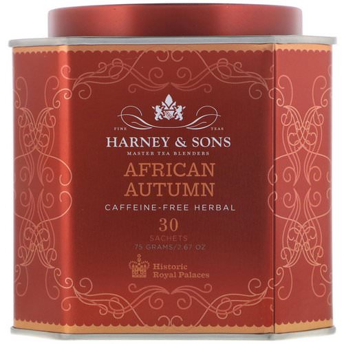 Harney & Sons, African Autumn, Caffeine-Free Herbal Tea, 30 Sachets, 2.67 oz (75 g) فوائد