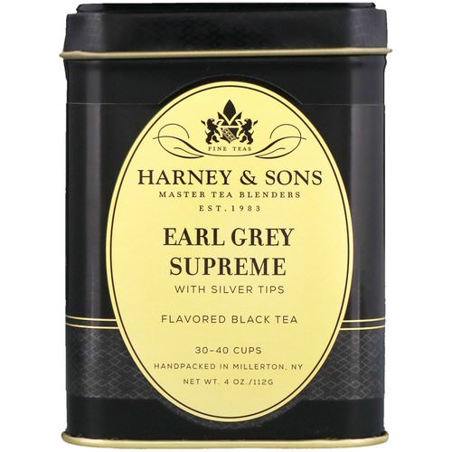 Harney & Sons, Black Tea, Earl Grey Supreme with Silver Tips, 4 oz فوائد