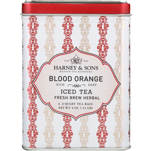 Harney & Sons, Blood Orange Iced Tea, 6 - 2 Quart Tea Bags, 3 oz (0.11 g) فوائد