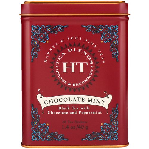 Harney & Sons, HT Tea Blend, Chocolate Mint, 20 Tea Sachets, 1.4 oz (40 g) فوائد