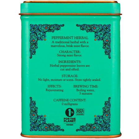 Harney & Sons, HT Tea Blend, Peppermint Herbal, Caffeine Free, 20 Tea Sachets, 1.4 oz (40 g):شاي الأعشاب, شاي النعناع