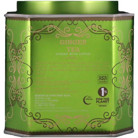 Harney & Sons, Ginger Tea, Ginger with Lemon, 30 Sachets, 2.67 oz (75 g) Each:شاي الزنجبيل