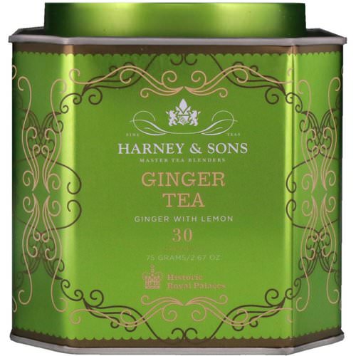 Harney & Sons, Ginger Tea, Ginger with Lemon, 30 Sachets, 2.67 oz (75 g) Each فوائد