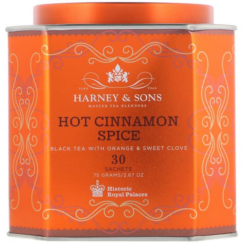 Harney & Sons, Hot Cinnamon Spice, Black Tea with Orange & Sweet Clove, 30 Sachets, 2.67 oz (75 g) فوائد