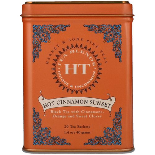 Harney & Sons, HT Tea Blend, Hot Cinnamon Sunset, 20 Tea Sachets, 1.4 oz (40 g) فوائد