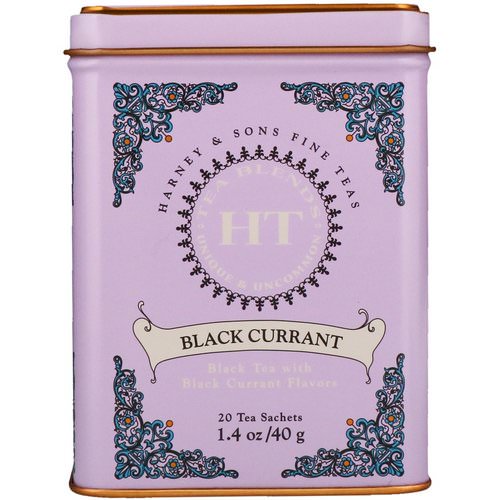 Harney & Sons, HT Tea Blend, Black Currant Tea, 20 Tea Sachets, 1.4 oz (40 g) فوائد