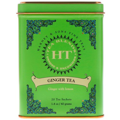 Harney & Sons, HT Tea Blend, Ginger Tea, 20 Tea Sachets, 1.4 oz (40 g) فوائد