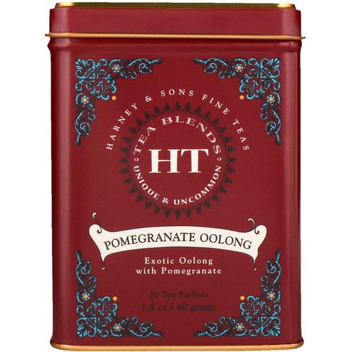 Harney & Sons, HT Tea Blend, Pomegranate Oolong, 20 Tea Sachets, 1.4 oz (40 g) فوائد