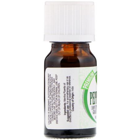 Healing Solutions, 100% Pure Therapeutic Grade Essential Oil, Peppermint, 0.33 fl oz (10 ml):زيت النعناع, رفع