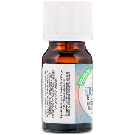 Healing Solutions, 100% Pure Therapeutic Grade Essential Oil, Stress Relief Blend, 0.33 fl oz (10 ml):الخلط, الزي,ت العطرية