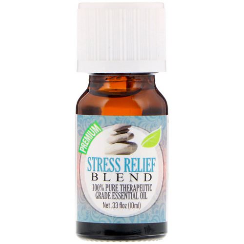 Healing Solutions, 100% Pure Therapeutic Grade Essential Oil, Stress Relief Blend, 0.33 fl oz (10 ml) فوائد