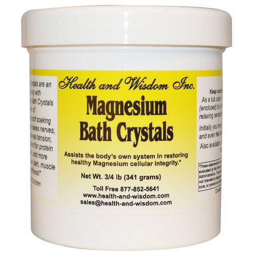 Health and Wisdom, Magnesium Bath Crystals, 3/4 lb (341 g) فوائد