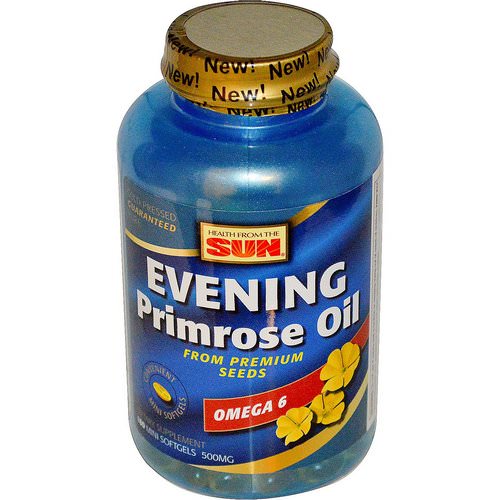 Health From The Sun, Evening Primrose Oil, Omega-6, 500 mg, 180 Mini Softgels فوائد