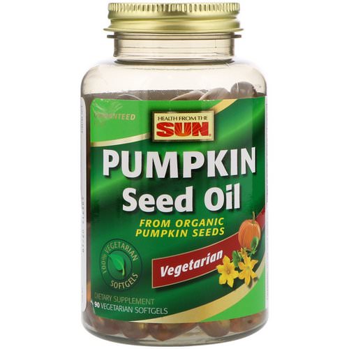 Health From The Sun, Pumpkin Seed Oil, 90 Vegetarian Softgels فوائد