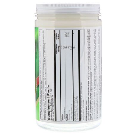 Health From The Sun, Raw Coconut Oil, 32 oz (907 g):زيت ج,ز الهند, مكملات ج,ز الهند
