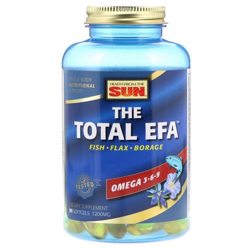 Health From The Sun, The Total EFA, 1200 mg, 90 Softgels فوائد