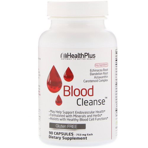 Health Plus, Blood Cleanse, 753 mg, 90 Capsules فوائد