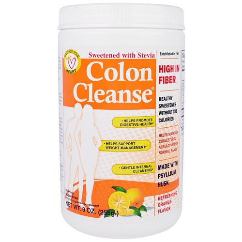 Health Plus, Colon Cleanse, Sweetened with Stevia, Refreshing Orange Flavor, 9 oz (255 g) فوائد