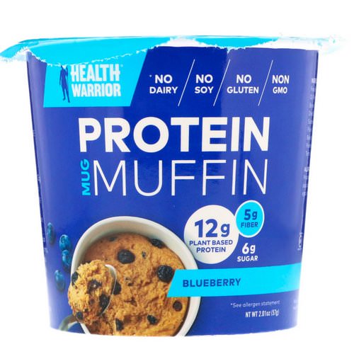 Health Warrior, Protein Mug Muffin, Blueberry, 2.01 oz (57 g) فوائد