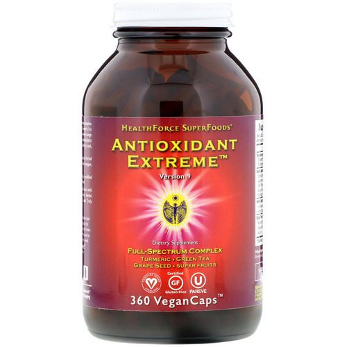 HealthForce Superfoods, Antioxidant Extreme, Version 9, 360 Vegan Caps فوائد