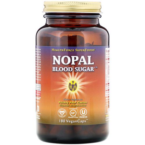 HealthForce Superfoods, Nopal Blood Sugar, 180 VeganCaps فوائد