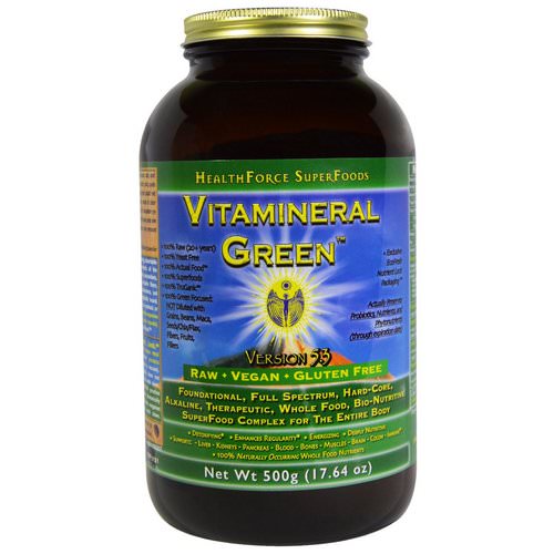 HealthForce Superfoods, Vitamineral Green, Version 5.3, 1.1 lbs (500 g) فوائد