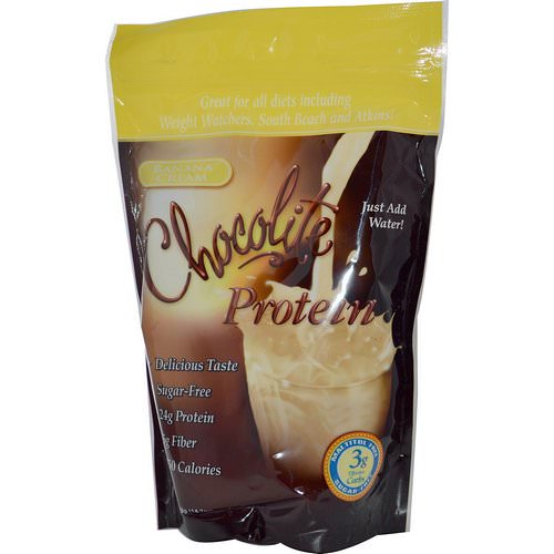 HealthSmart Foods, Chocolite Protein, Banana Cream, 14.7 oz (418 g) فوائد