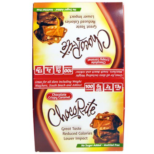 HealthSmart Foods, Chocorite, Chocolate Crispy Caramel, 16 Count, 1,13 oz (32 g) فوائد