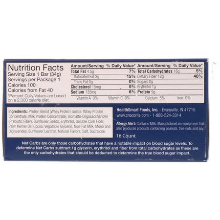 HealthSmart Foods Inc Whey Protein Bars - أشرطة بر,تين مصل, أشرطة البر,تين, كعكات البر,تين, ملفات تعريف الارتباط