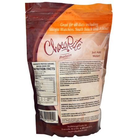 HealthSmart Foods, ChocoRite Protein, Caramel Mocha, 14.7 oz (418 g):بر,تين مصل اللبن, التغذية الرياضية