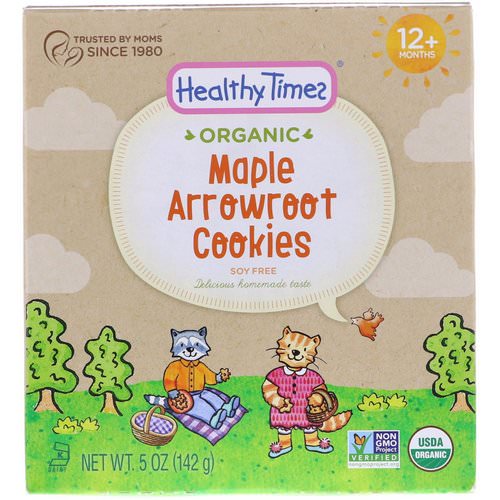 Healthy Times, Organic, Arrowroot Cookies, Maple, 12+ Months, 5 oz (142 g) فوائد