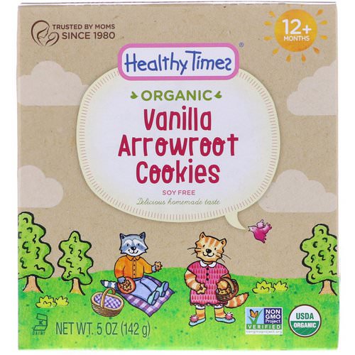 Healthy Times, Organic, Arrowroot Cookies, Vanilla, 12+ Months, 5 oz (142 g) فوائد