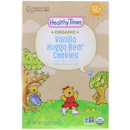 Healthy Times, Organic, Hugga Bear Cookies, Vanilla, 12+ Months, 6.5 oz (184 g) فوائد