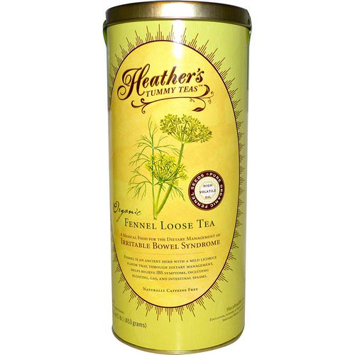 Heather's Tummy Care, Tummy Teas, Fennel Loose Tea, Organic, Caffeine Free, 16 oz (453 g) فوائد