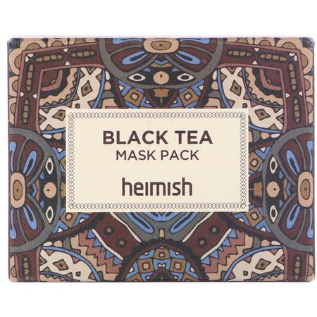 Heimish, Black Tea Mask Pack, 110 ml:أقنعة ال,جه K-جمال, التقشير