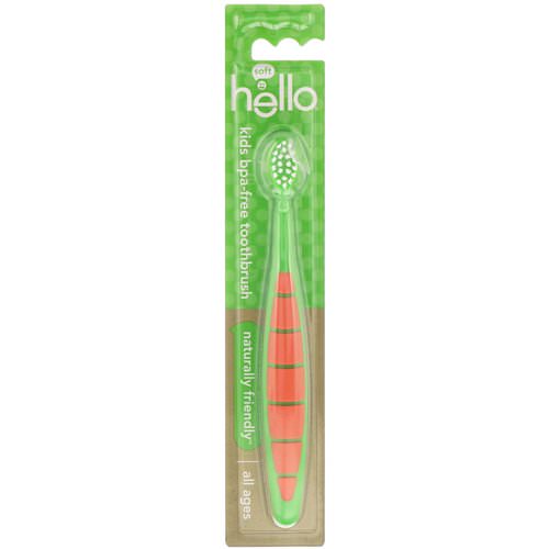 Hello, Kids BPA-Free Toothbrush, All Ages, 1 Toothbrush فوائد