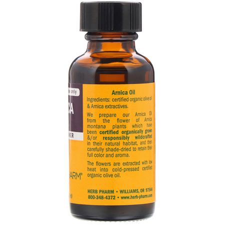 Herb Pharm, Arnica Oil, 1 fl oz (30 ml):Arnica Topicals, Arnica Montana