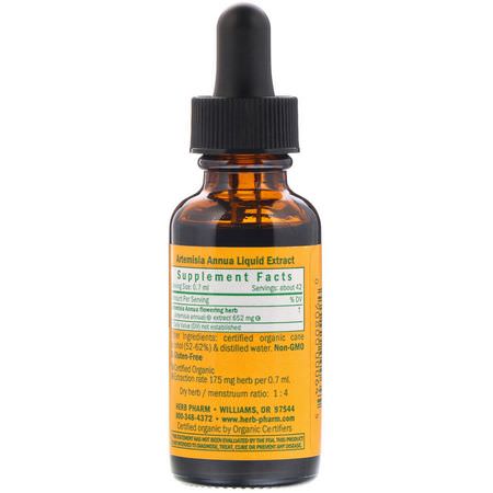 Herb Pharm, Artemisia Annua, 1 fl oz (30 ml):Artemisia Wormwood, المعالجة المثلية