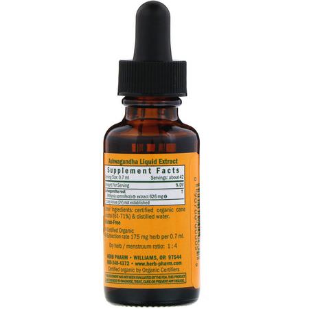 Herb Pharm, Ashwagandha, 1 fl oz (30 ml):Ashwagandha, Adaptogens