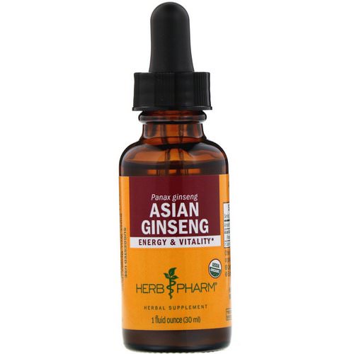 Herb Pharm, Asian Ginseng, Energy & Vitality, 1 fl oz (30 ml) فوائد