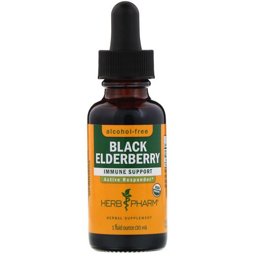 Herb Pharm, Black Elderberry, Alcohol-Free, 1 fl oz (30 ml) فوائد