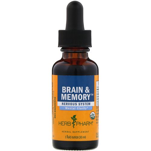 Herb Pharm, Brain & Memory, Nervous System, 1 fl oz (30 ml) فوائد
