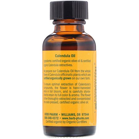 Herb Pharm, Calendula Oil, 1 fl oz (30 ml):زي,ت التدليك ,الجسم