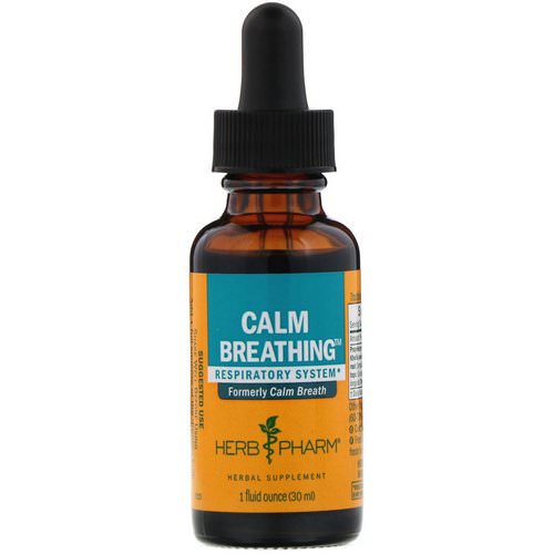 Herb Pharm, Calm Breathing, Respiratory System, 1 fl oz (30 ml) فوائد