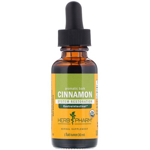 Herb Pharm, Cinnamon, Aromatic Bark, 1 fl oz (30 ml) فوائد